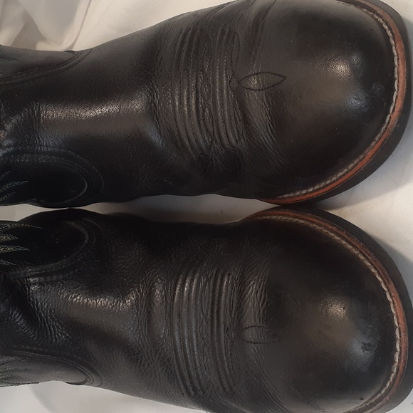 Ariat Men's Heritage Stockman Black Leather Cowboy Boots. Style 10009594. - Picture 7 of 16